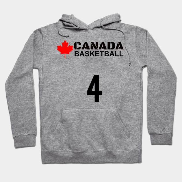 Canada Basketball Number 4 T-Shirt Design Gift Idea Hoodie by werdanepo